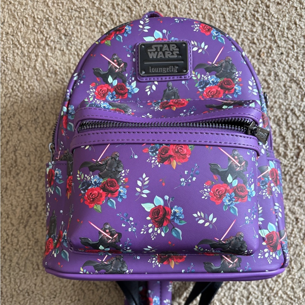 Loungefly Purple Star Wars Backpack Kylo Ren AOP
